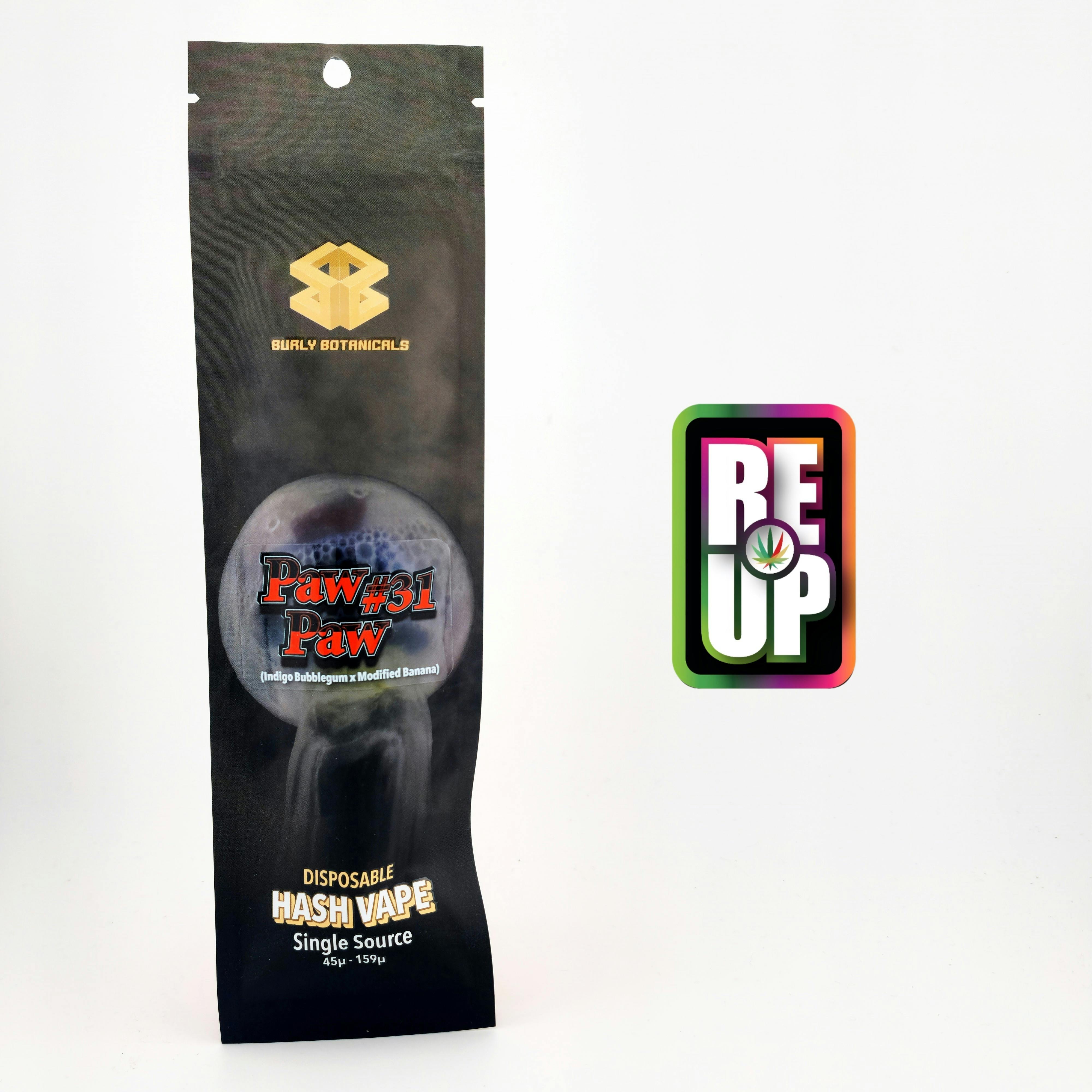 Burly Botanicals | Paw Paw #31 | .5g Disposable Hash Vape