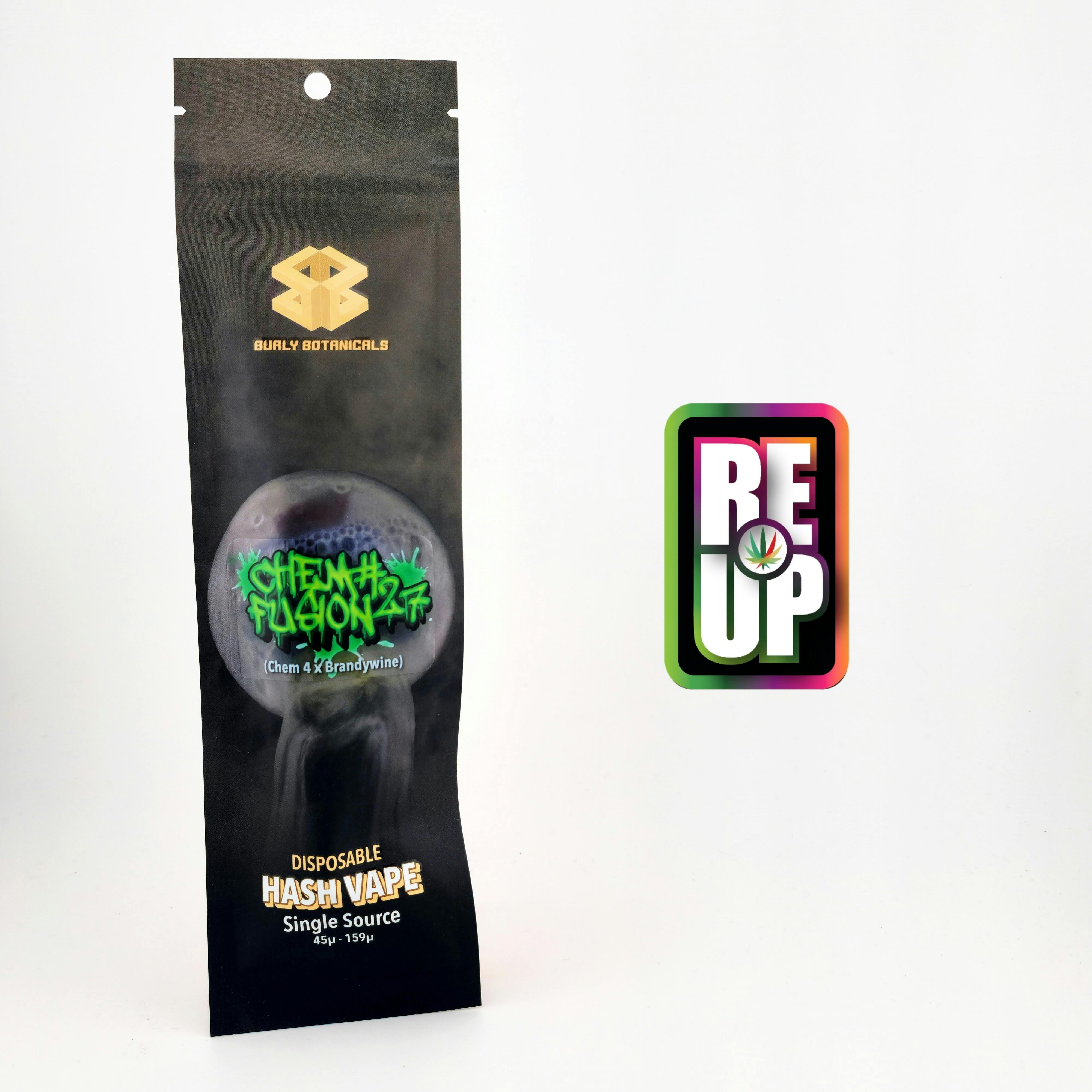 Burly Botanicals | Chem Fusion #27 | .5g Disposable Hash Vape
