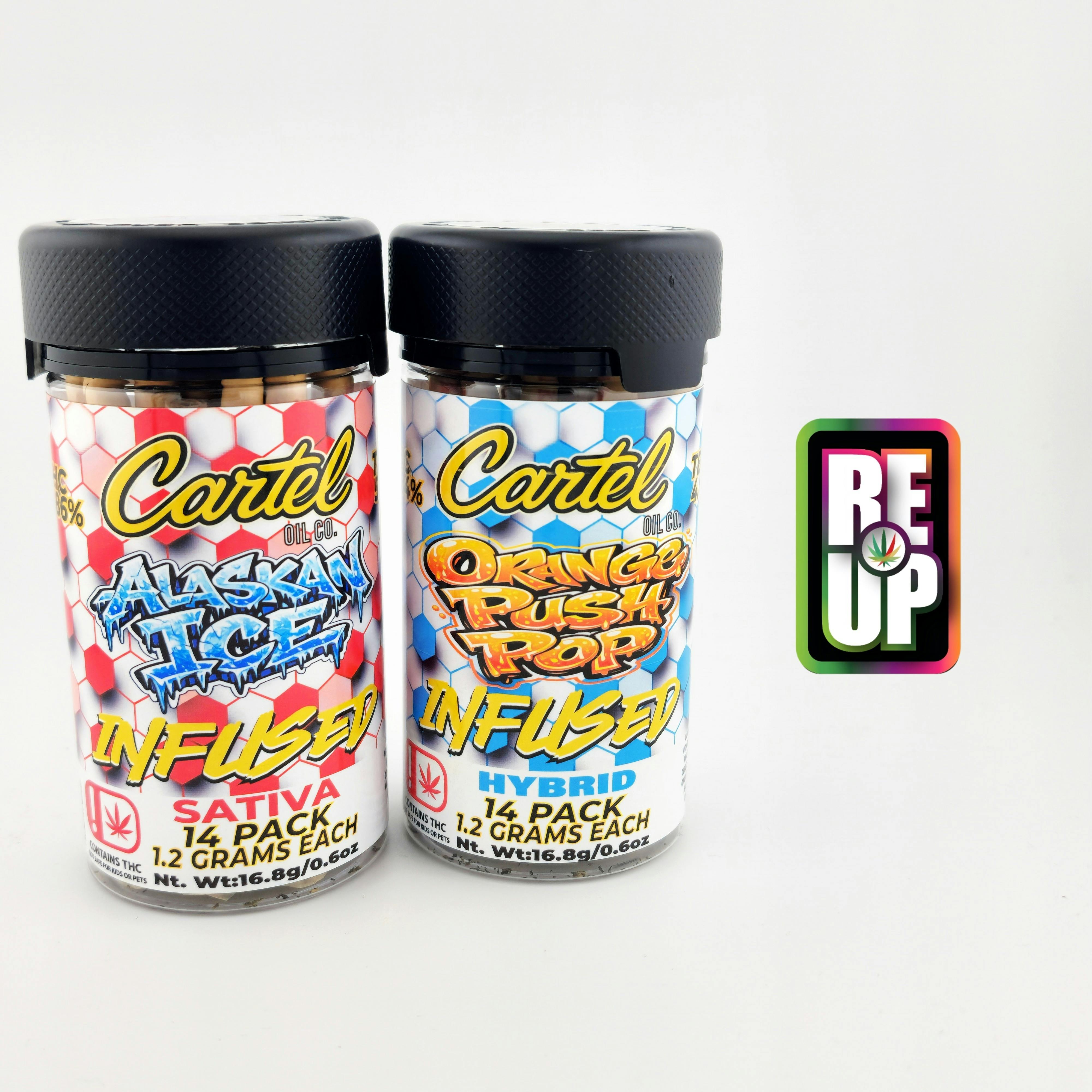Cartel 1.2g Infused Preroll 14 pack - Peach Around