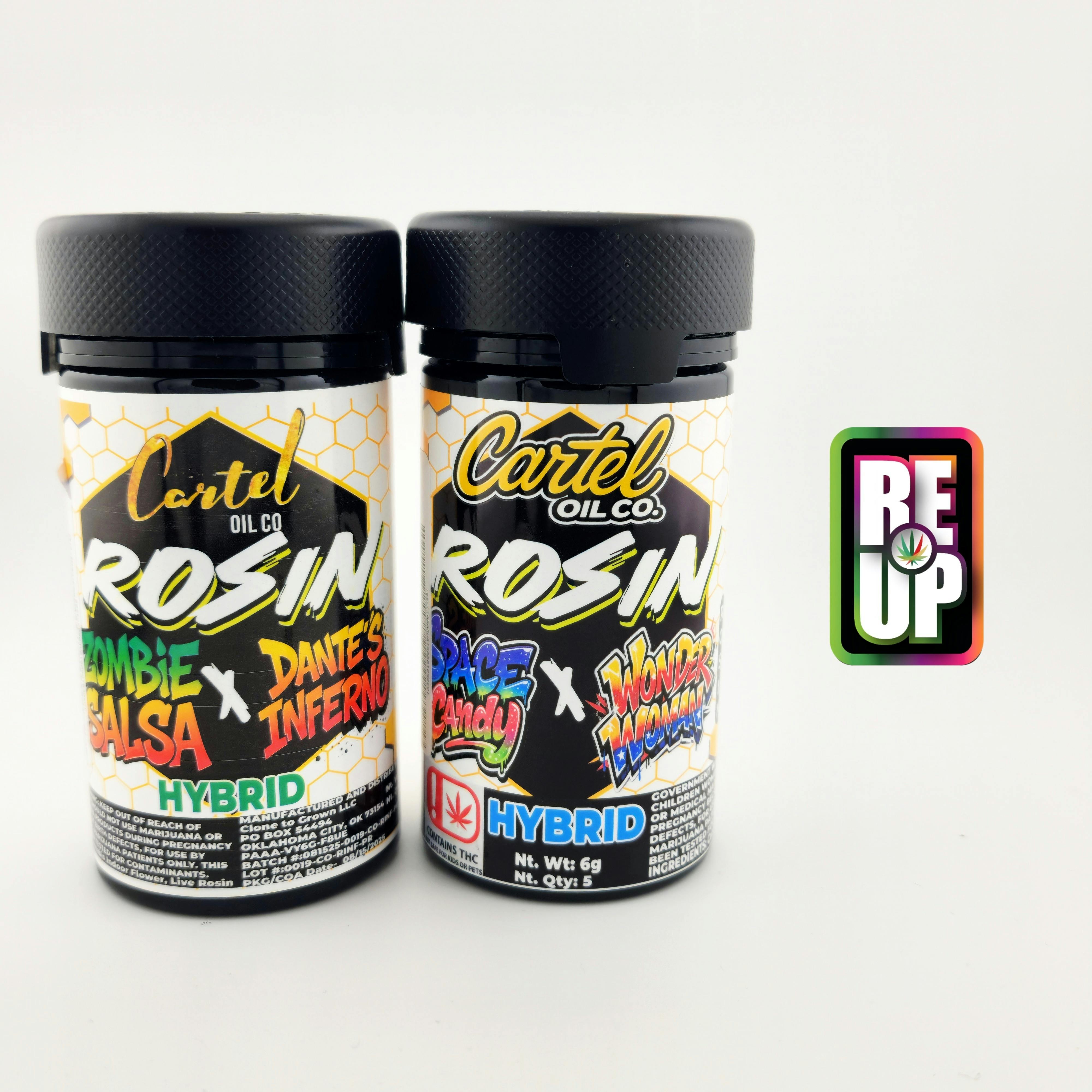 Cartel 1.2g Rosin Infused Preroll 5 pack - Wedding Crasher x Snow Montana