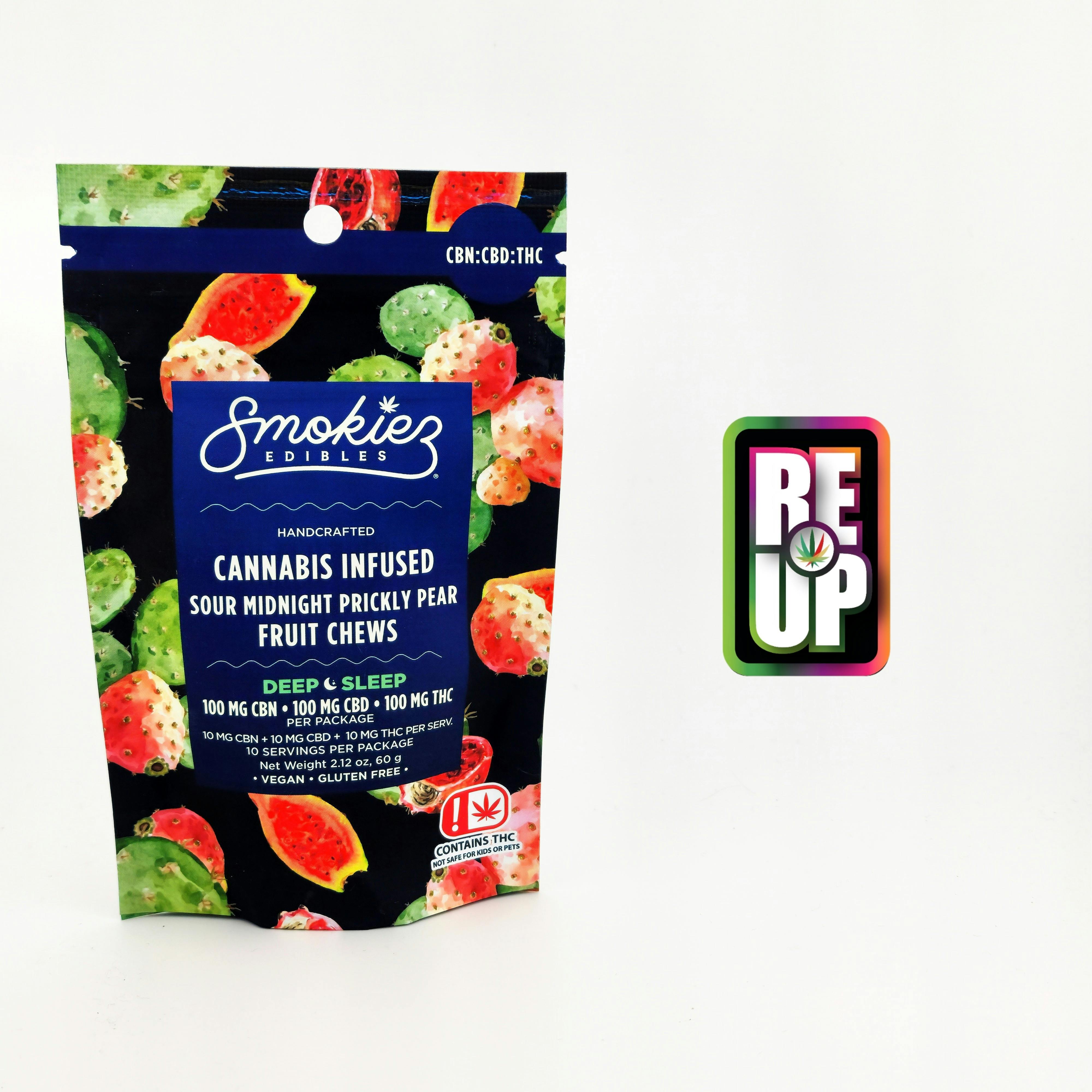 Smokiez 100mg Gummies - Sour Deep Sleep Prickly Pear