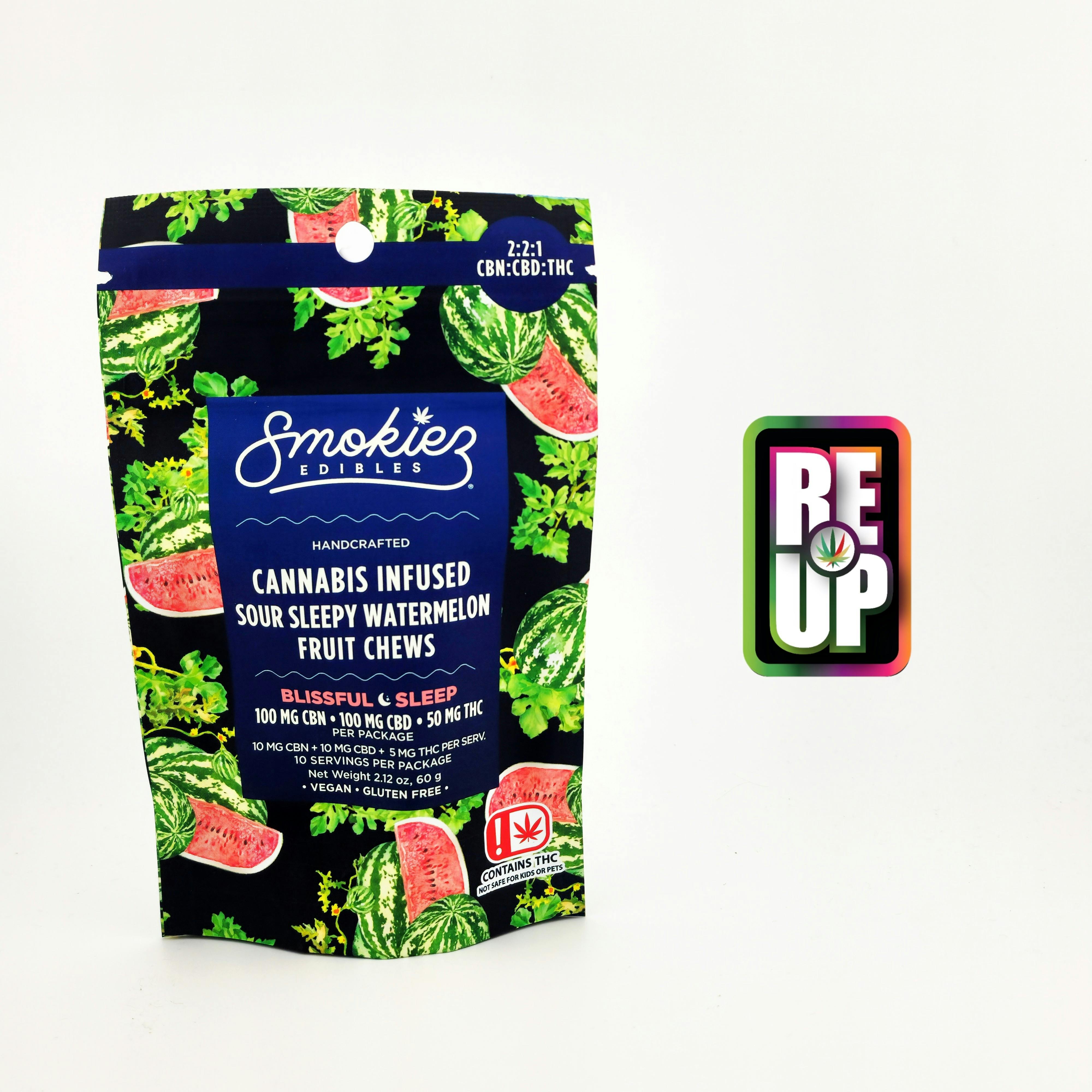 Sleep Sweet Watermelon 2:2:1 CBD:CBN:THC Gummies | 100mg | 10ct | 10mg/ea