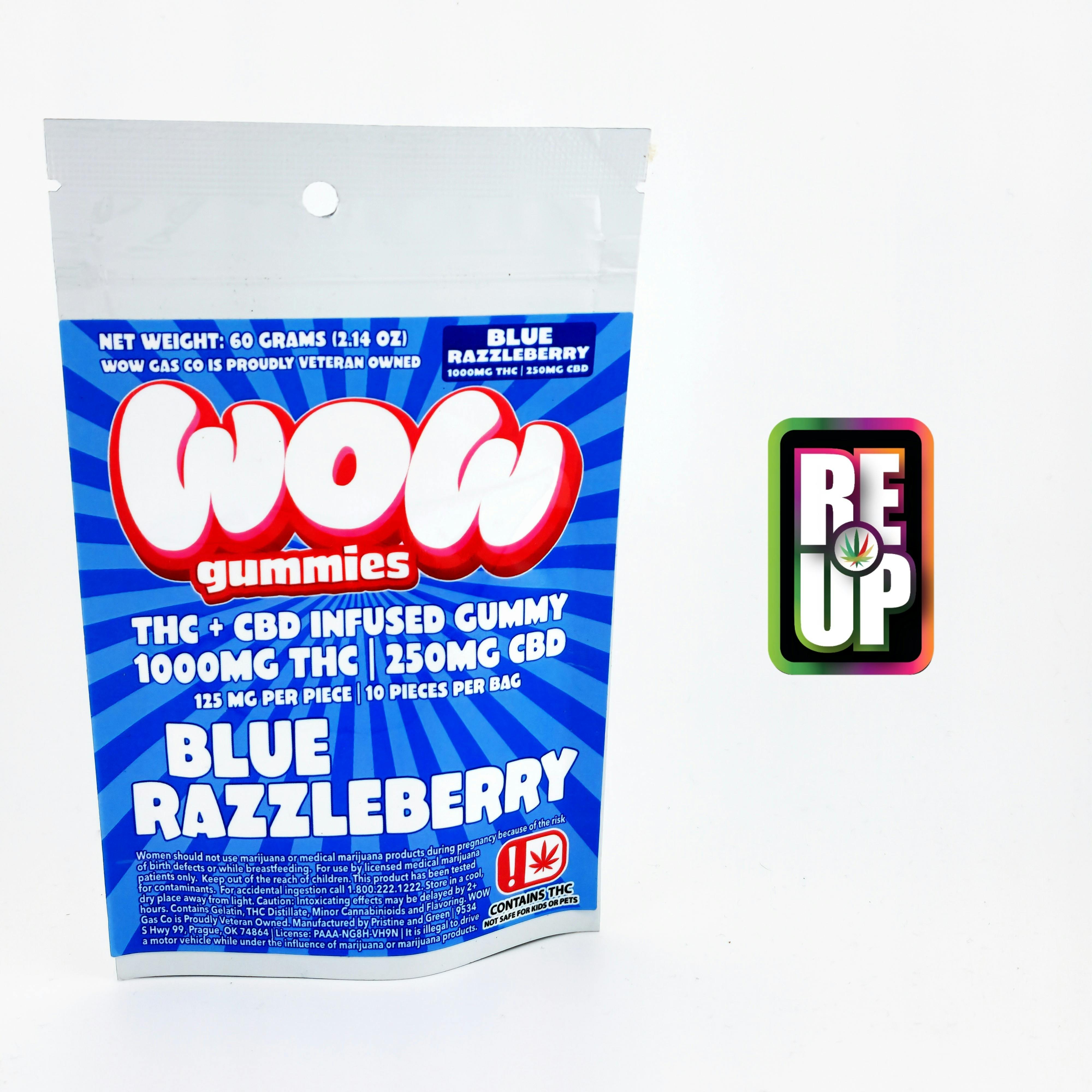 WOW 1250mg Gummies - Blue Razzleberry