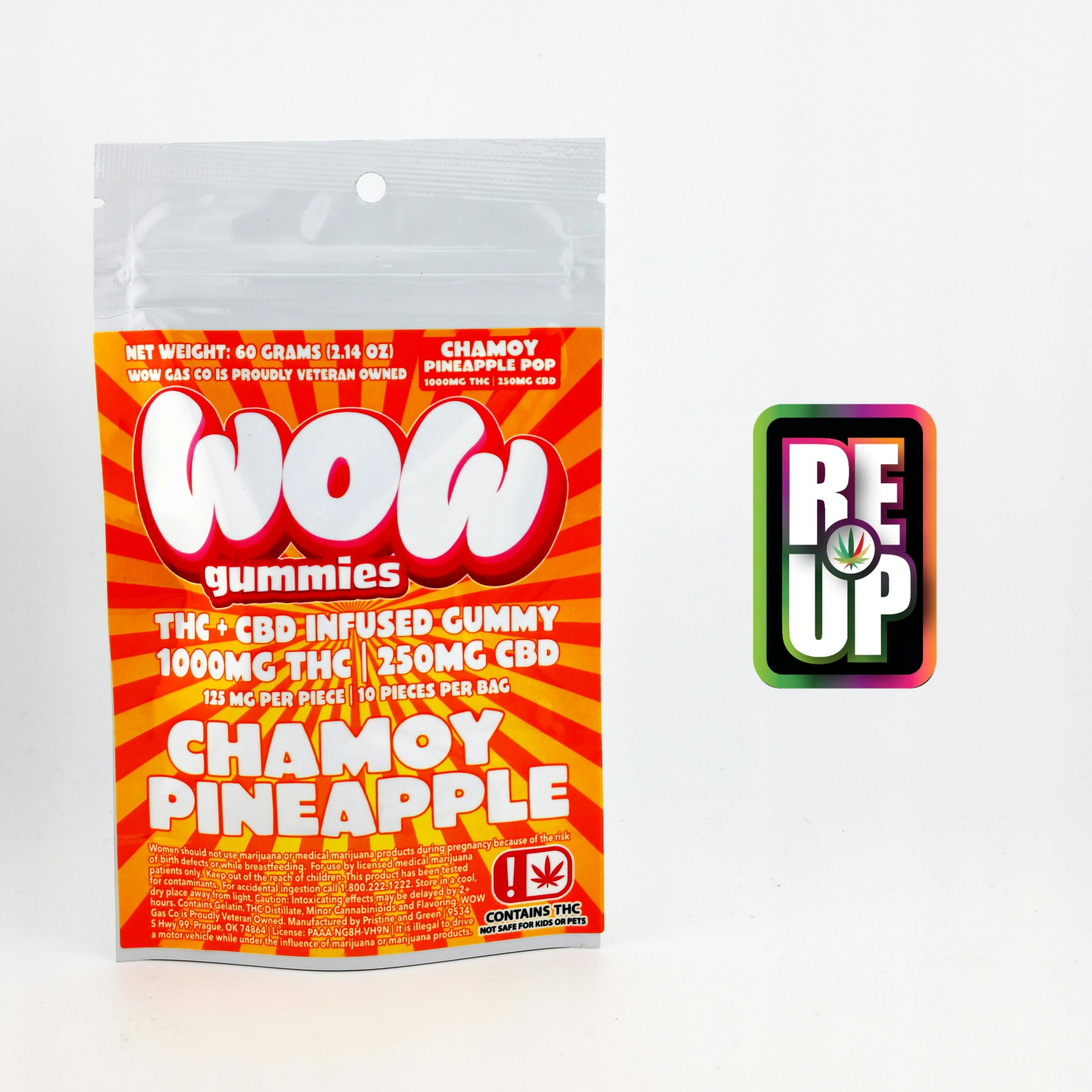 WOW 1250mg Gummies - Chamoy Pineapple