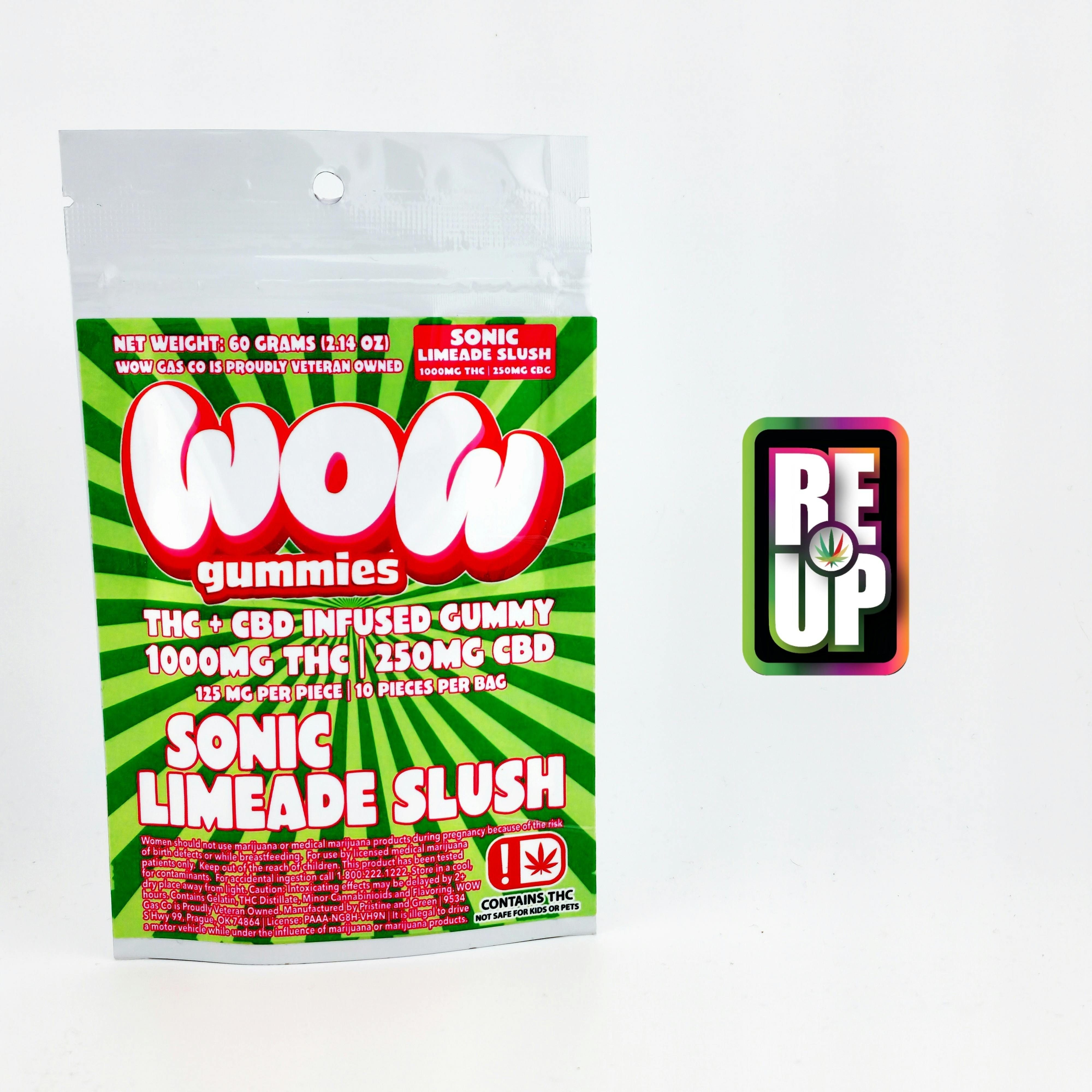 WOW 1250mg Gummies - Sonic Limeade Slush