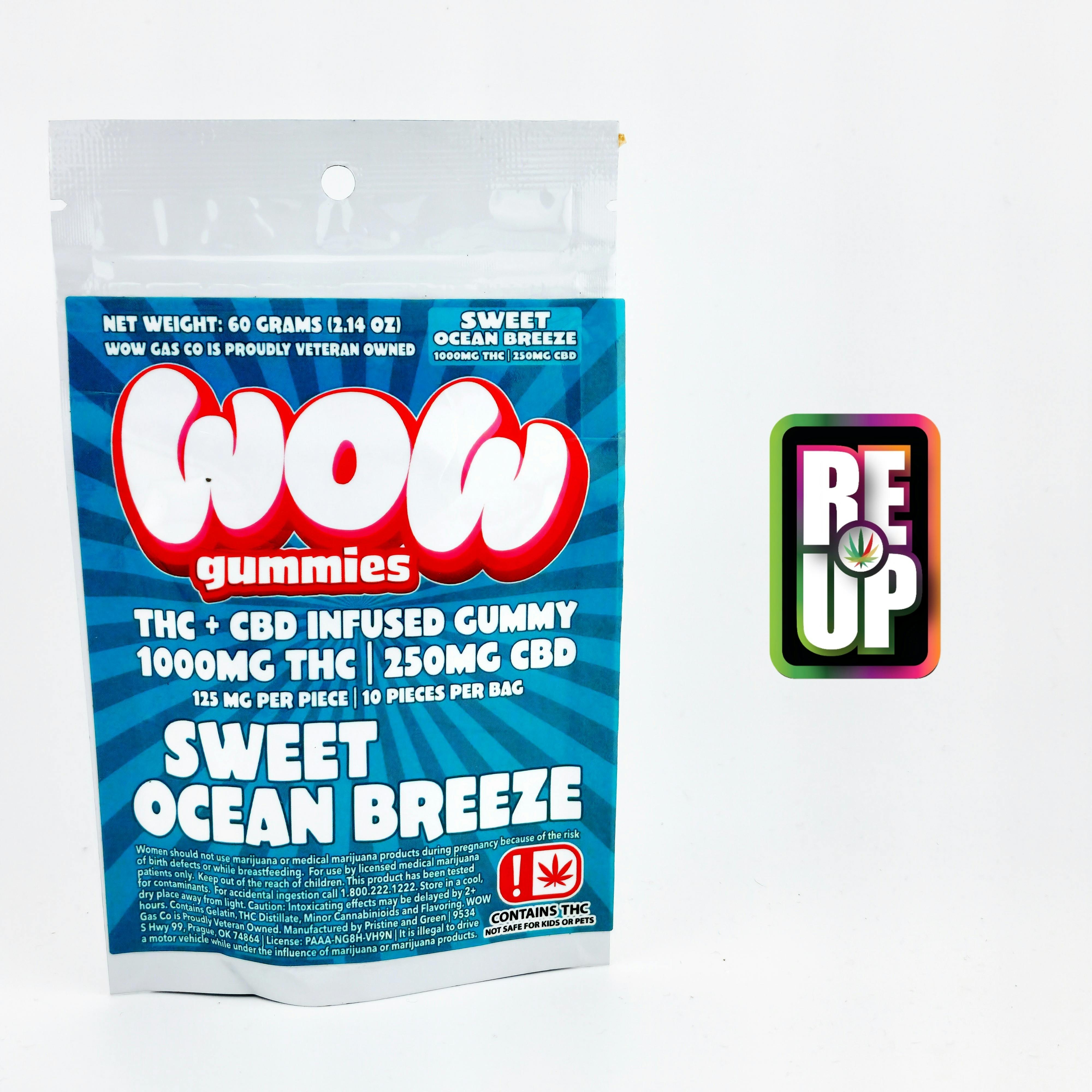 WOW 1250mg Gummies - Sweet Ocean Breeze