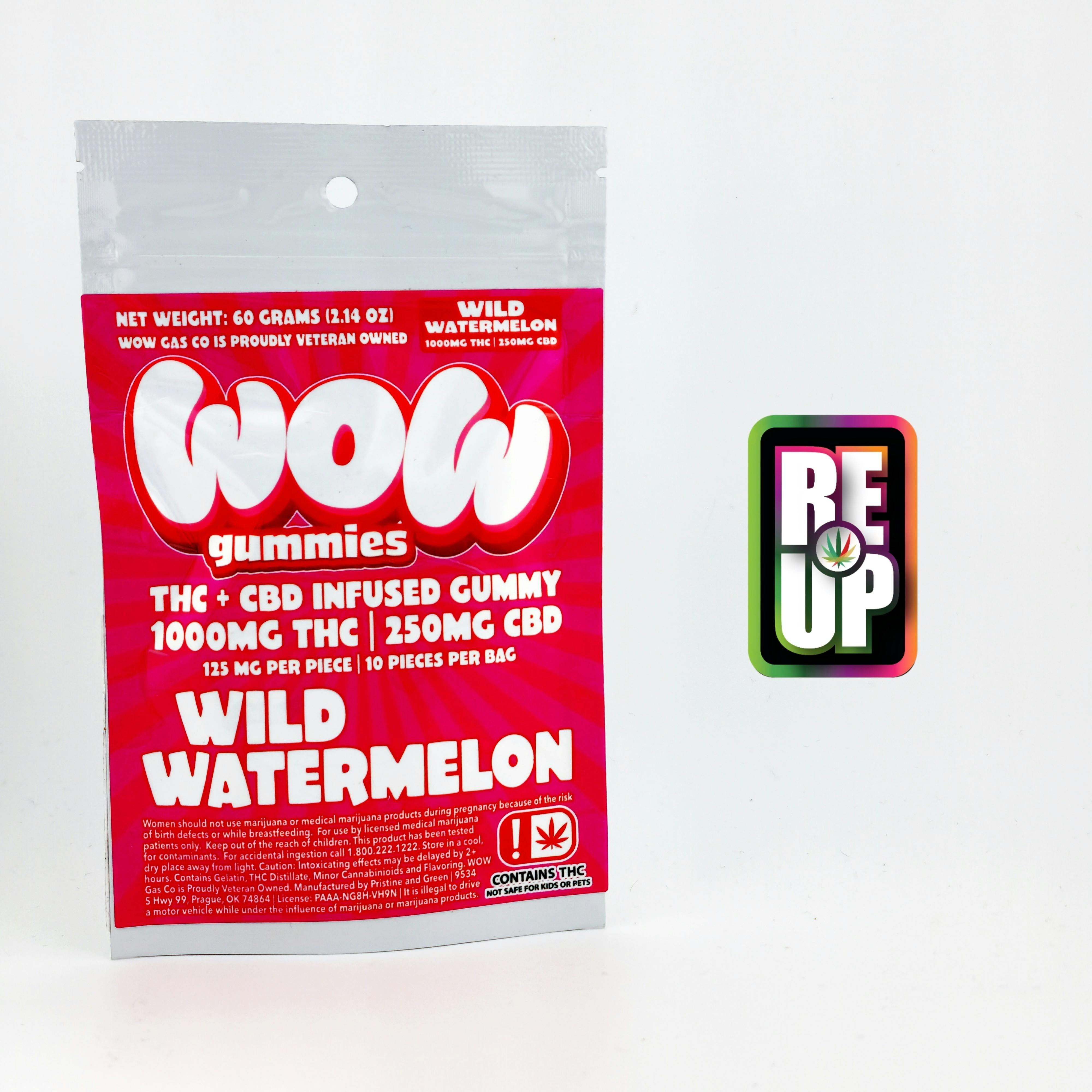 WOW 1250mg Gummies - Wild Watermelon