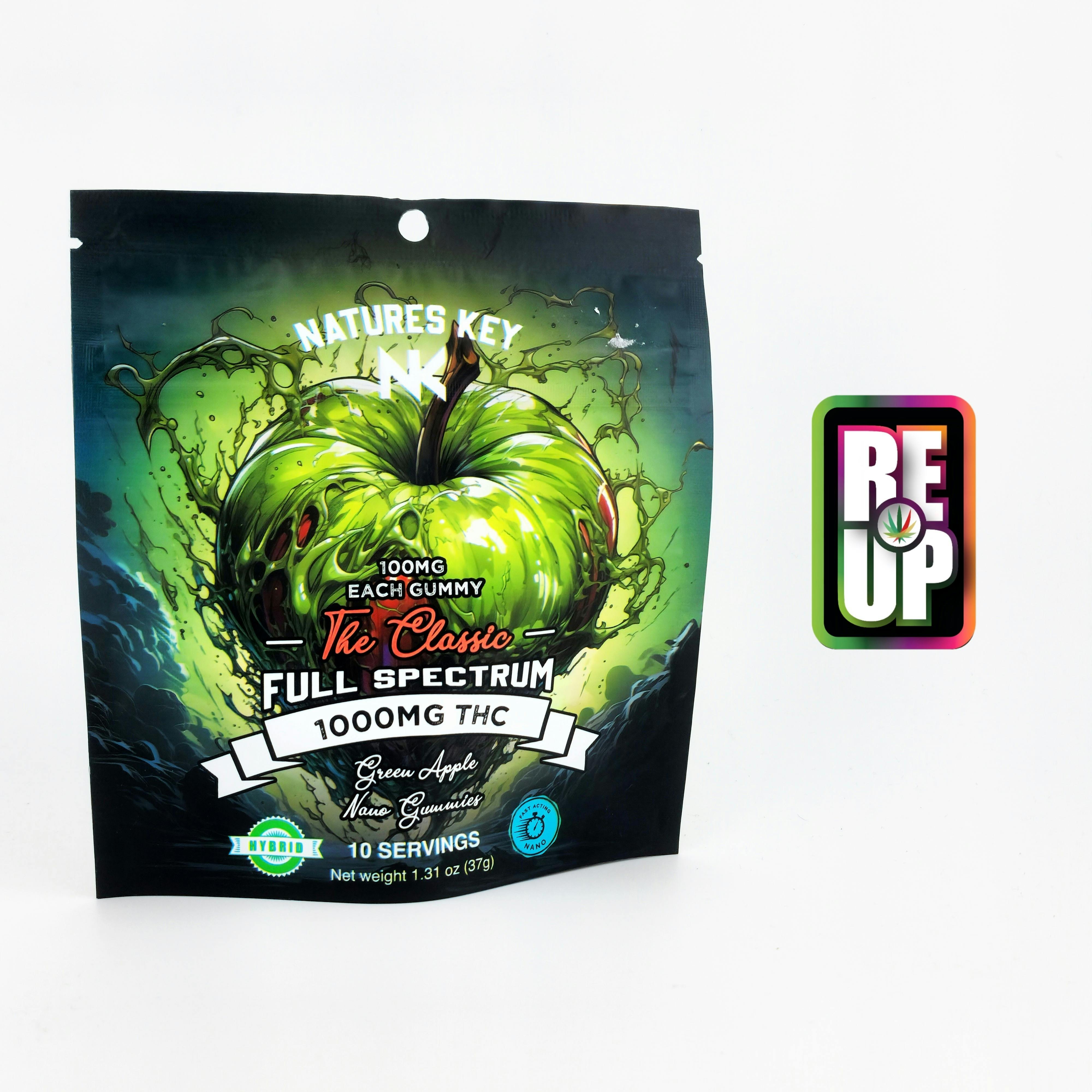 Nature's Key 1000mg Nano Gummies - Green Apple