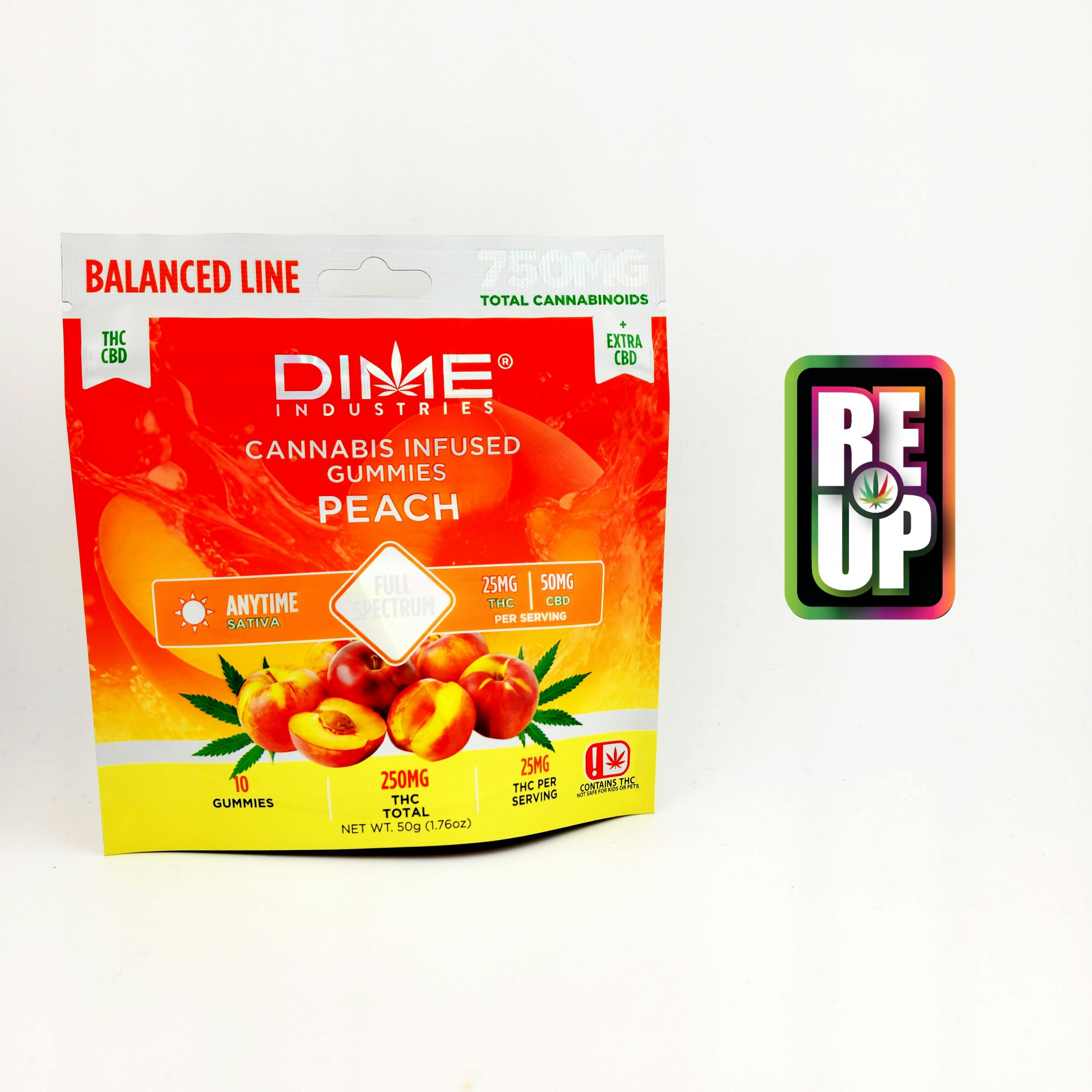 Dime Balance Line Gummies - Peach "Anytime"