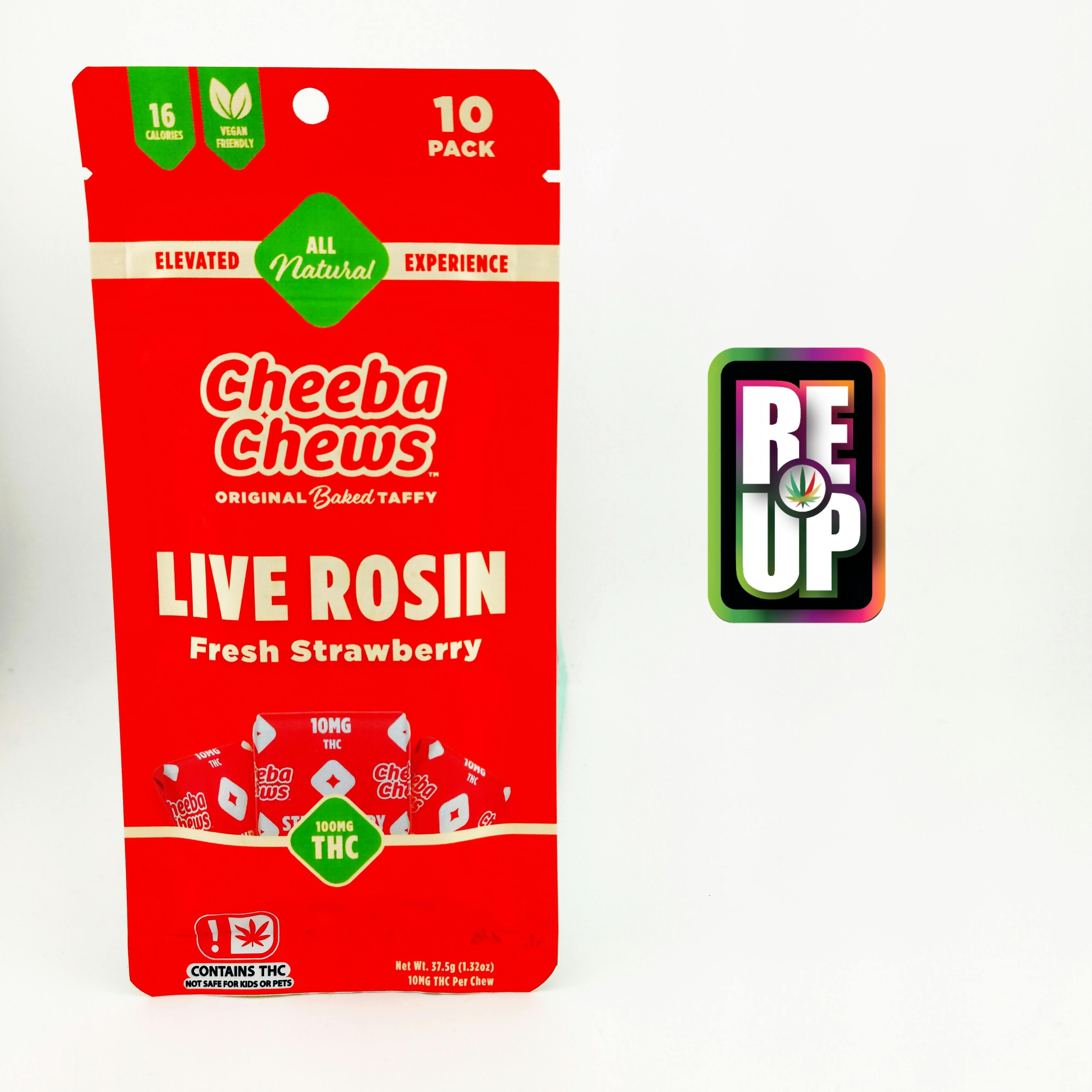 Cheeba Chews 100mg Rosin Infused - Strawberry