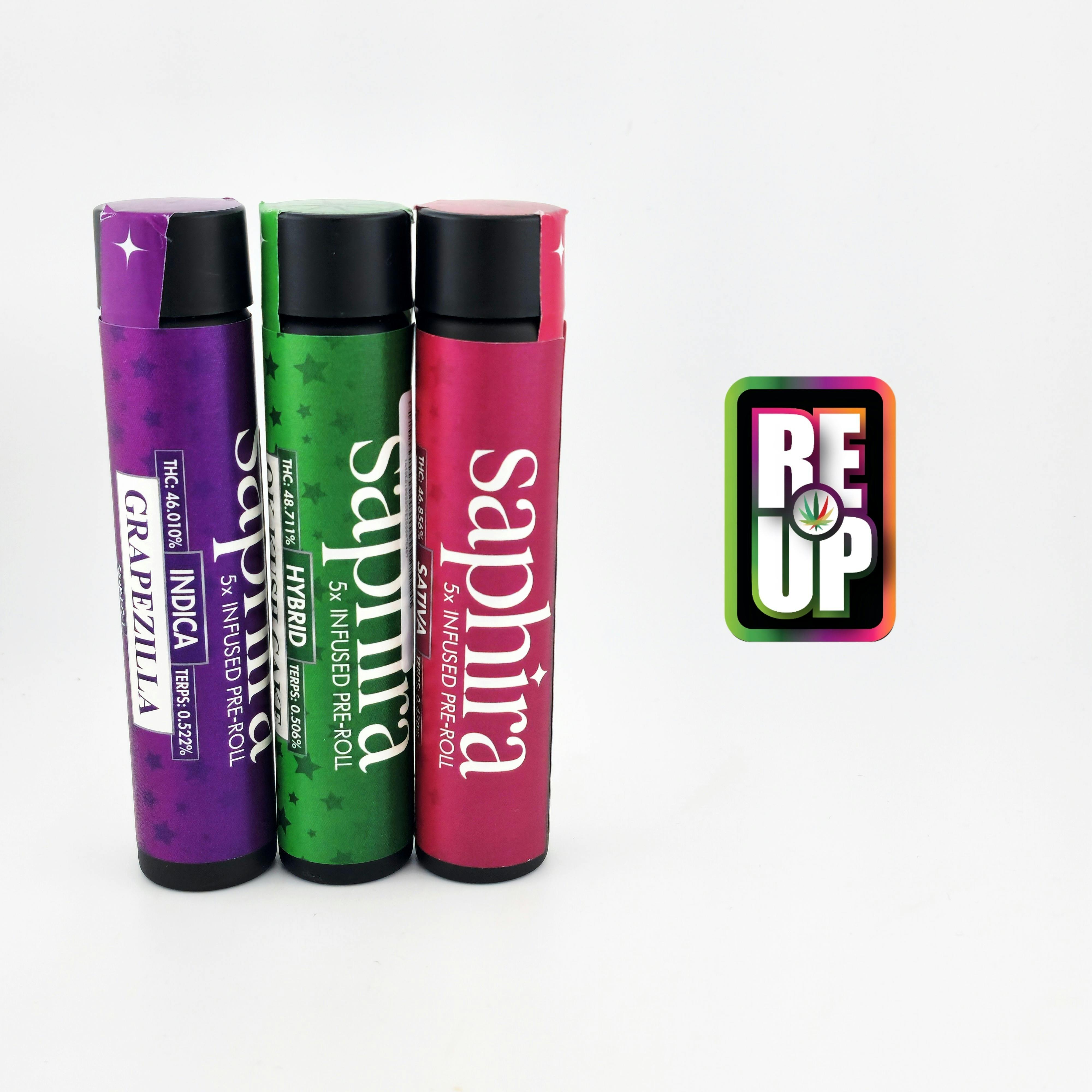 Saphira 5x Infused 2.5g Preroll - Grapezilla
