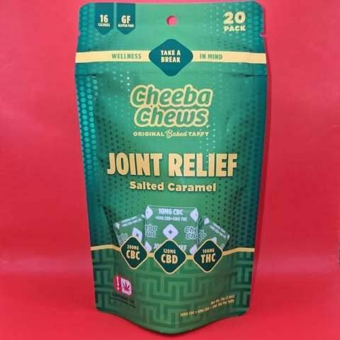Salted Caramel- Joint Relief 100mg | 120mg CBD | 200mg CBC (Cheeba Chews)