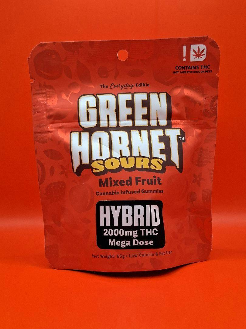 Green Hornet 2000mg Sour Mega dose Mixed Fruit | Gummies | 20pk | 2000mg/ea by Green Hornet