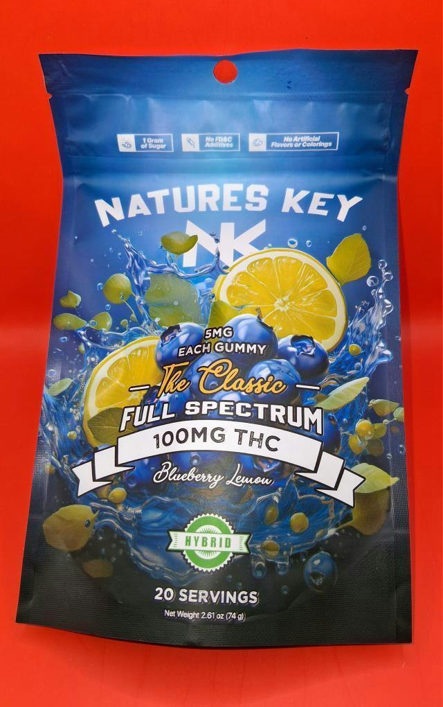 100mg THC Blueberry Lemon - Gummies