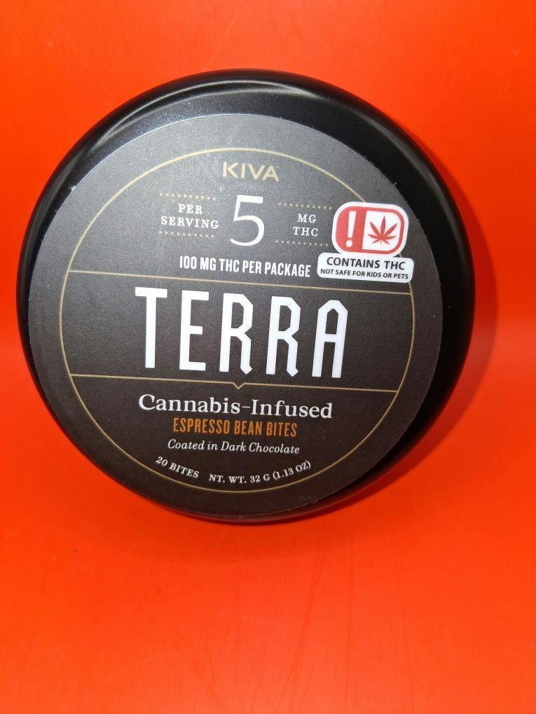 Kiva 100mg Terra Espresso Bites