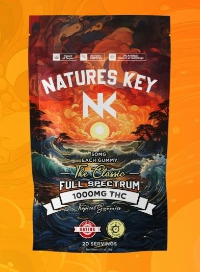 Natures key 1000mg NANO THC Tropical Sativa - Gummies