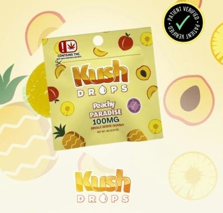 Peachy Paradise Kush Drops - SINGLE - 100mg THC - at HashFoxx