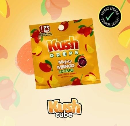 Mighty Mango Kush Drops - SINGLE - 100mg THC at HashFoxx