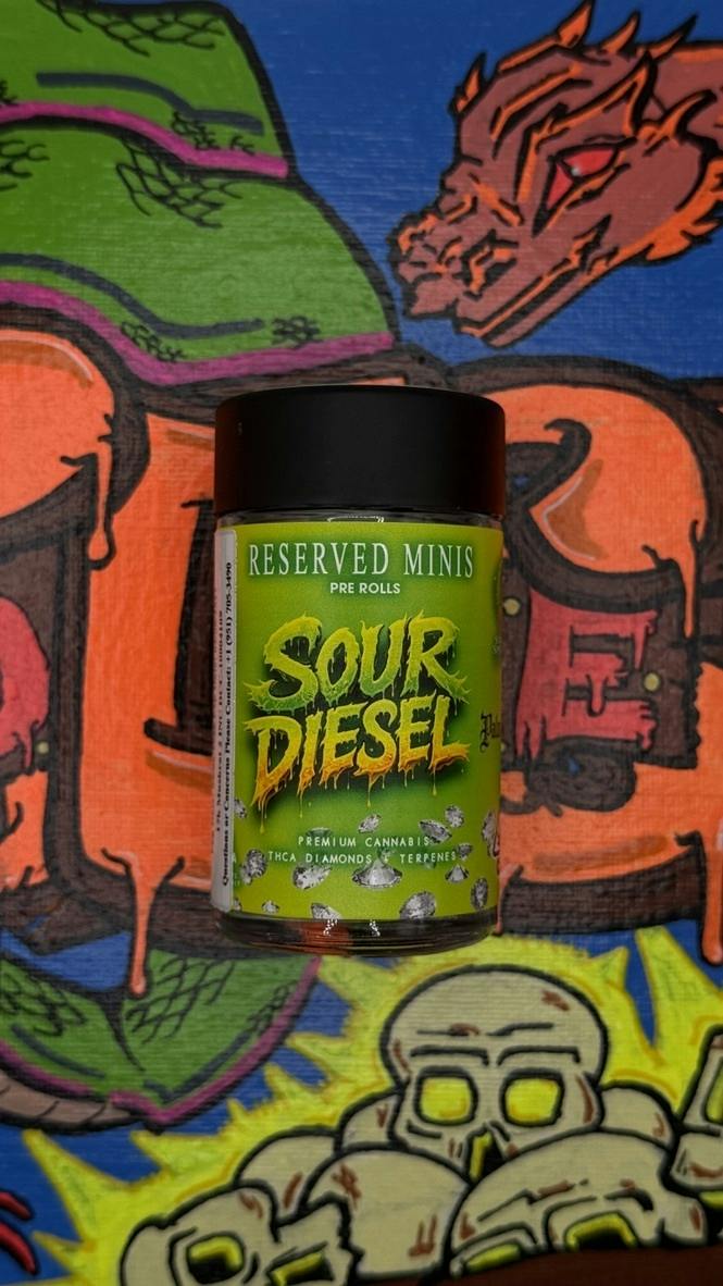 RESERVED-Minis- Sour Diesel-6PK - Preroll-1g