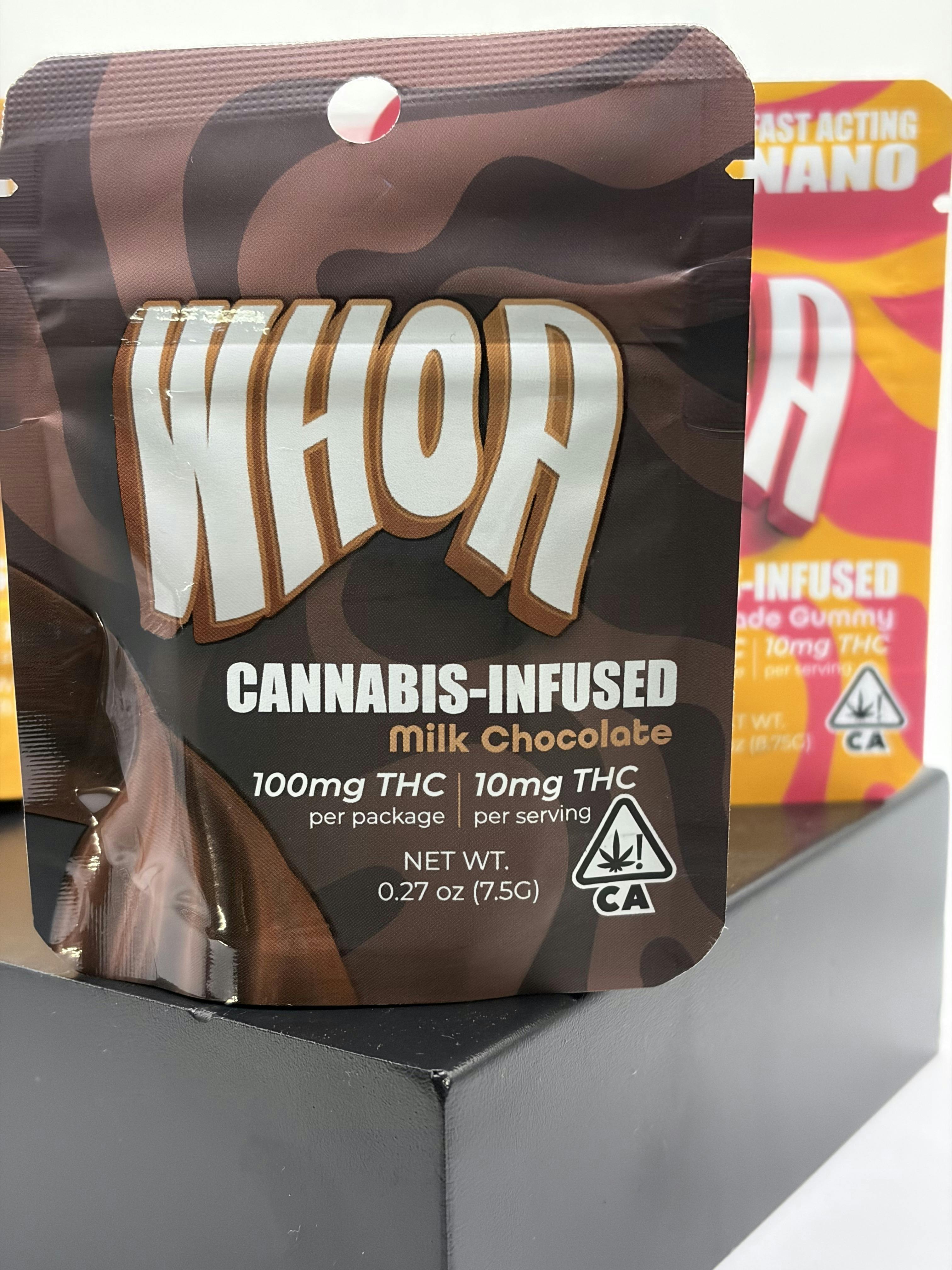 Whoa: WHOA-Edibles Chocolate Bar-Dark Chocolate - INDICA