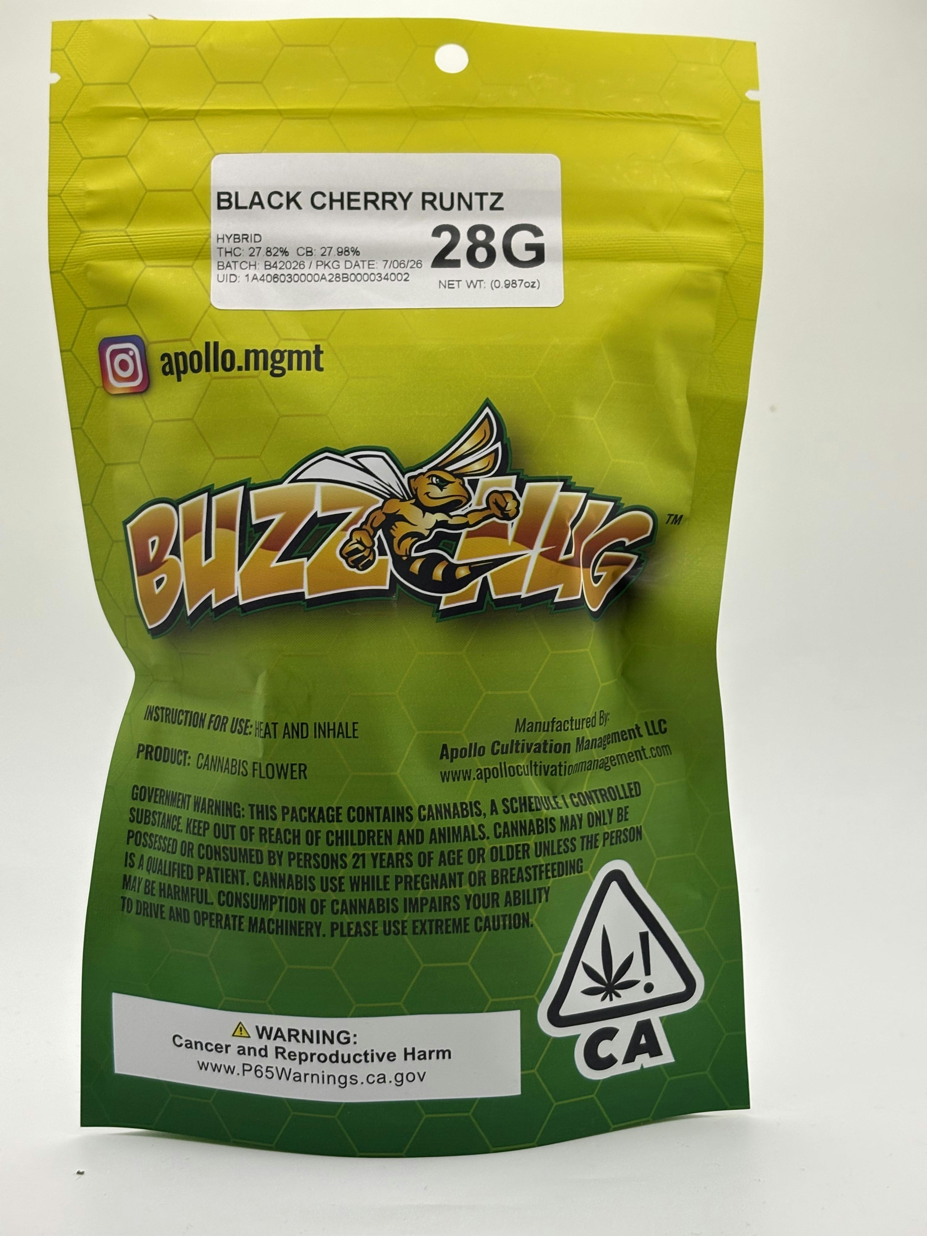 BUZZNUG- Black Cherry Runtz - Ounce