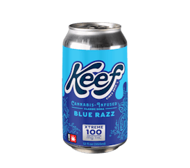 Blue Razz Xtreme 100mg THC Soda by Keef