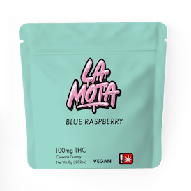 Blue Raspberry 100mg THC Gummy by La Mota