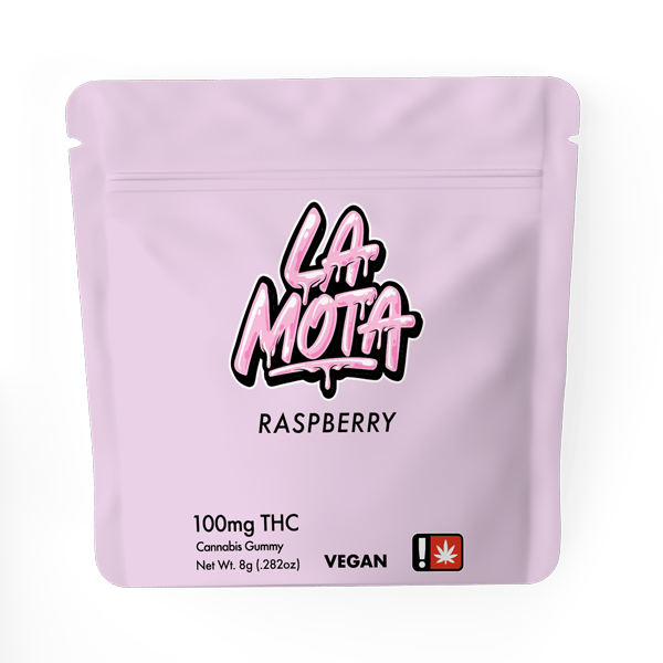 Raspberry 100mg THC Gummy from La Mota | Gummies | 100mg/ea cannabis product
