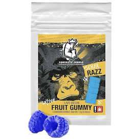 Sour Blue Razz 100mg THC Live Resin Gummy from Concrete Jungle