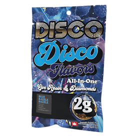 Blue Razzle Dazzle 2g Flavors Live Resin & Diamonds All-in-One Cartridge by Disco Dabs