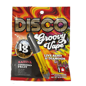 Forbidden Fruit 1g Groovy Vape Live Resin & Diamonds Cartridge by Disco Dabs