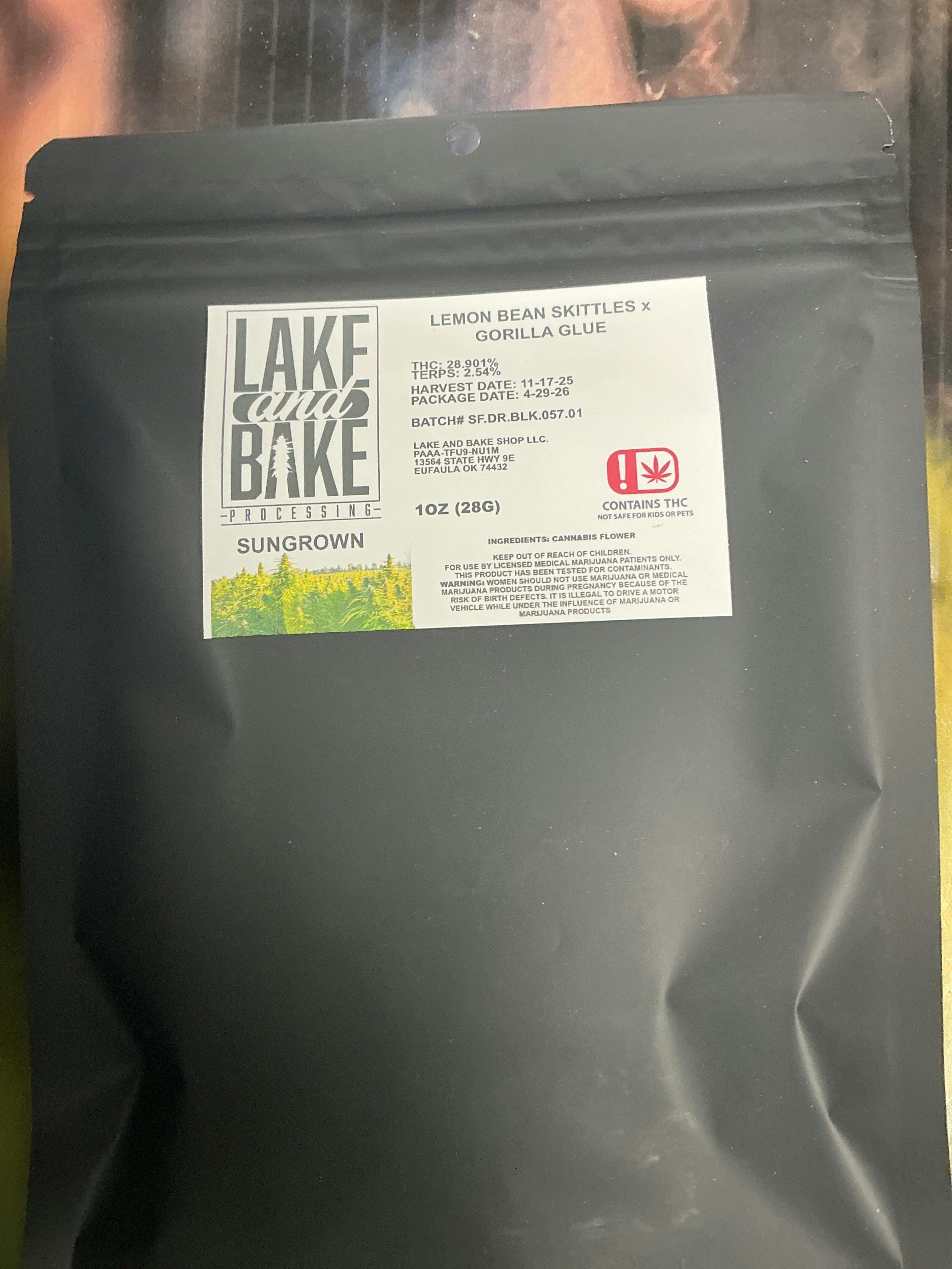 Lemon Bean Skittles x Gorilla Glue Lake & Bake Flower 28g