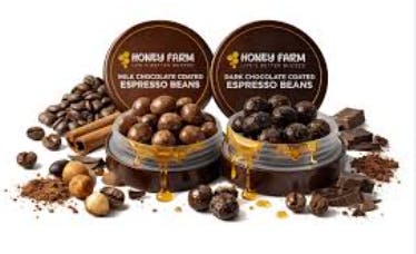 Honey Farm | 300mg | Dark Chocolate Espresso Beans | Rosin-Infused