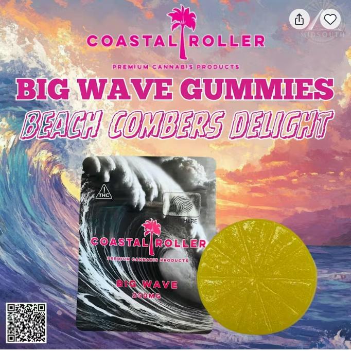Coastal Roller - Big Wave Gummy - 250mg/1pk - Beach Combers Delight by MidSouth Extracts