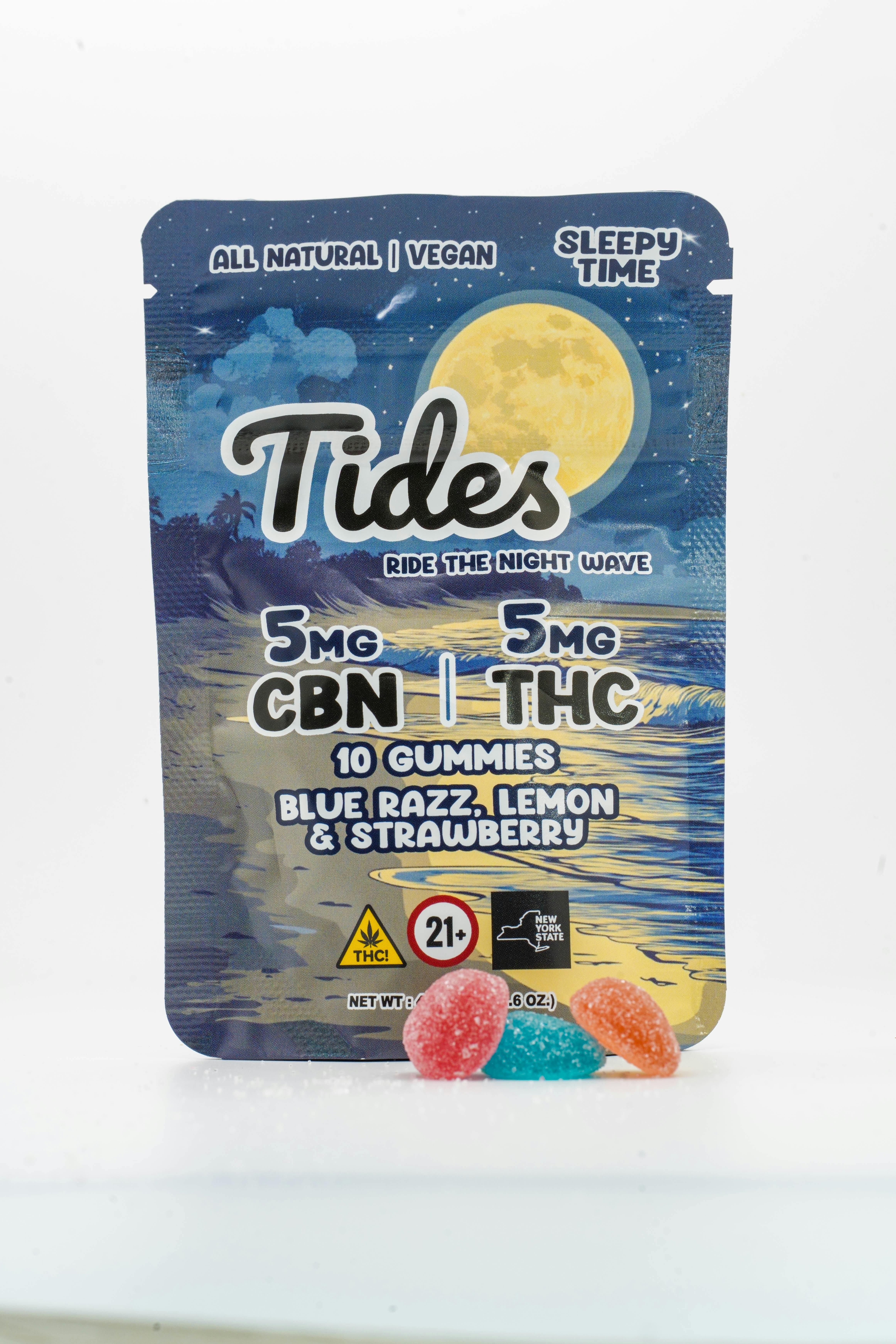 Tides 1:1 Sleep Gummies | Gummies | 10pk | 5mg/ea