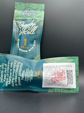 Hash Infused Ground Flower, 1g - Gorilla Snax (F) x Alien OG (H), 28.23% THC -High Speed