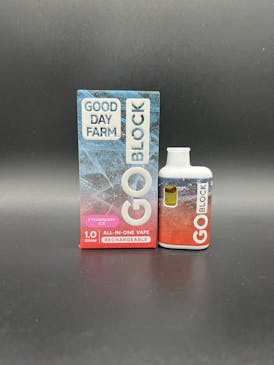 Distillate Disposable 1g - GO Block ICE - Strawberry Ice, 86.98% THC - Good Day