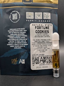 Hi-Terp Full Spectrum Cartridge 1g - Fortune Cookies, 79.49% THC - NSM