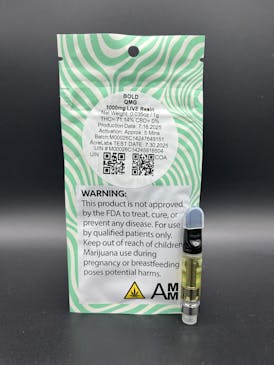 Live Resin Cartridge 1g - Queen Mother Goji, 71.14% THC - BOLD