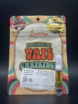 Distillate Cartridge - Bubba Kush 82.56% THC - Leafology
