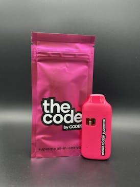 CODES 1G All-In-One Vape - Watermelon Bubblegum Ice, 85.38% THC | The Code