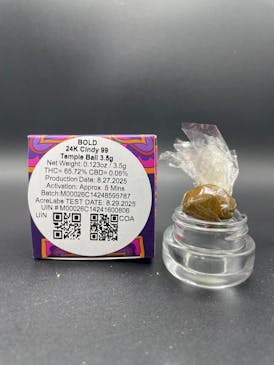 Temple Ball, 3.5g - 24K Cindy 99, 62.18% THC - BOLD
