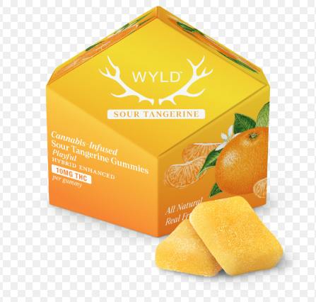 WYLD | Sour Tangerine Hybrid Enhanced Gummies | 100mg | 10ct | 10mg/ea by WYLD