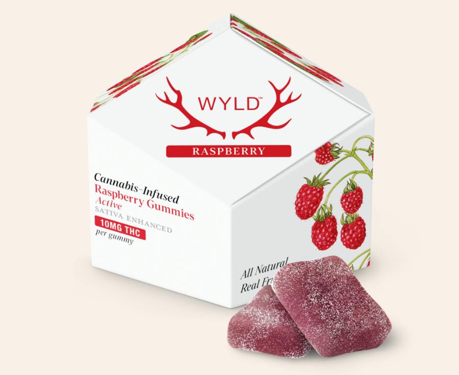 WYLD | Raspberry Sativa Enhanced Gummies | 100mg | 10ct | 10mg/ea by WYLD