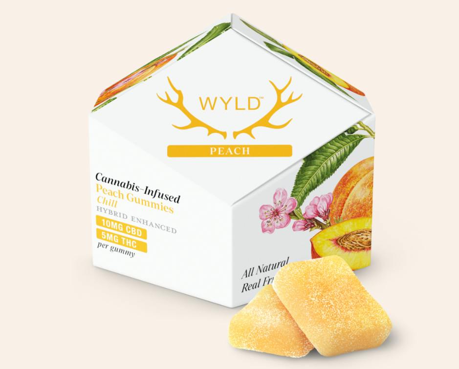 WYLD | Peach 2:1 CBD + Hybrid Enhanced Gummies | 50mg | 10ct | 5mg/ea by Wyld