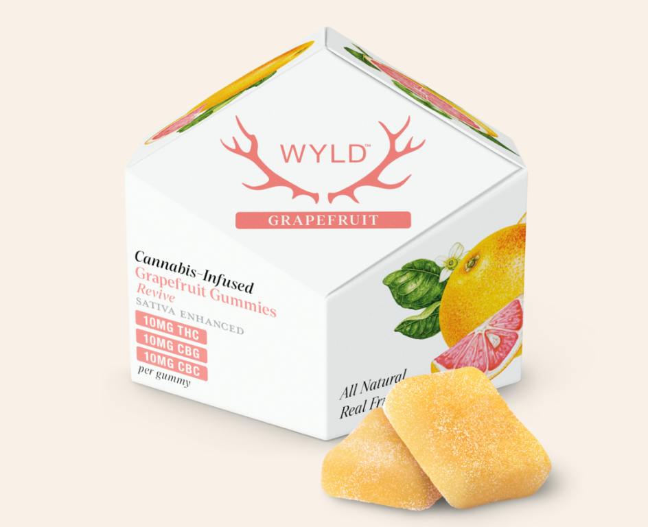 Grapefruit 1:1:1 CBG:CBC + Sativa Enhanced Gummies | 100mg | 10ct |10mg/ea by WYLD