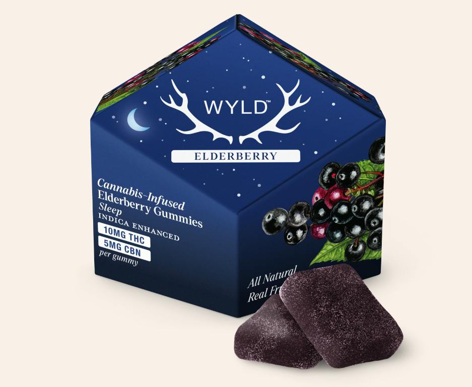 Elderberry 2:1 Indica Enhanced + CBN Gummies | 100mg | 10ct | 10mg/ea by WYLD