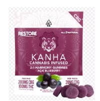 Harmony | 2:1 CBG:THC | Açaí Blueberry | 200mg CBG/100mg THC by KANHA
