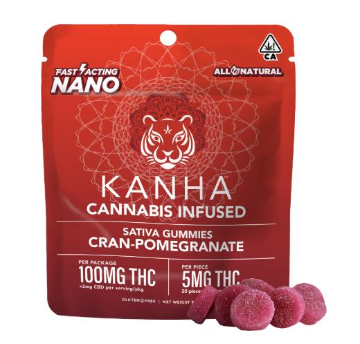 Cran-Pomegranate | NANO | Sativa | 100mg THC | 20-pack by KANHA