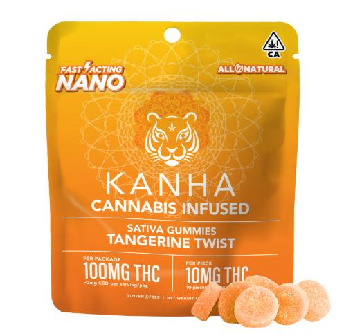 Tangerine Twist | NANO | Sativa | 100mg THC | 10-pack by Kanha
